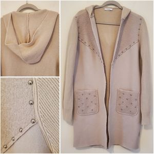 SIONI Open Front Longline Cardigan Sweater